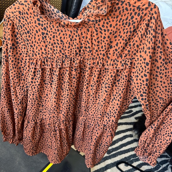 Amazon Rust Animal Print Blouse - Picture 2 of 3